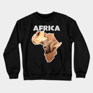 African Wildlife Continent Elephant Tug of War Crewneck Sweatshirt